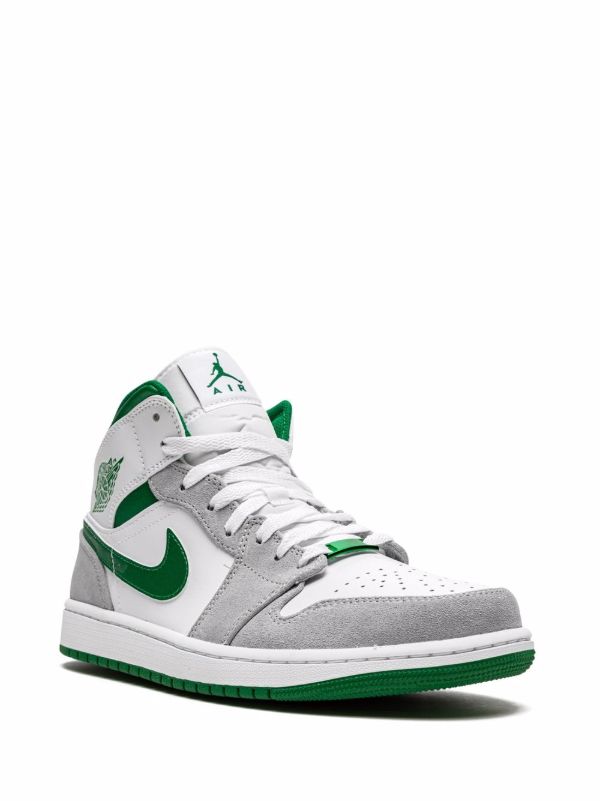 NIKE AIR JORDAN 1 MID GREY PINE GREEN