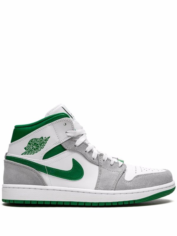 NIKE AIR JORDAN 1 MID GREY PINE GREEN