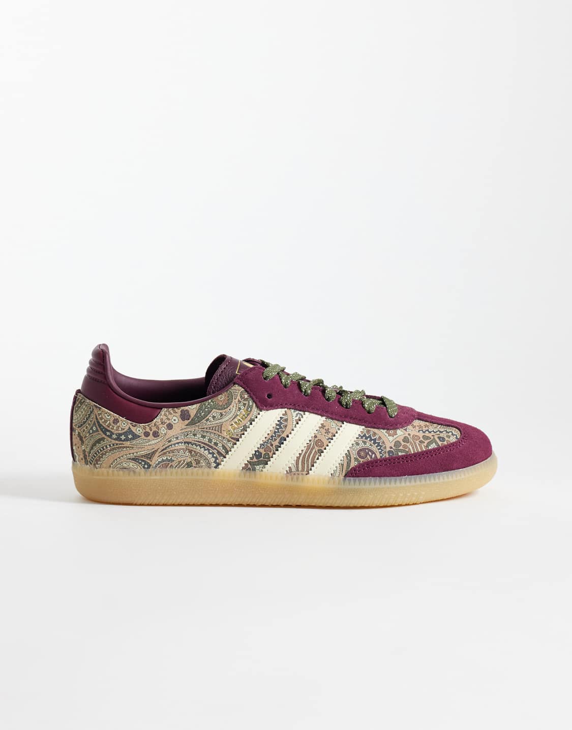 ADIDAS ORIGINALS SAMBA X LIBERTY | BURGUNDY PAISLEY PRINT