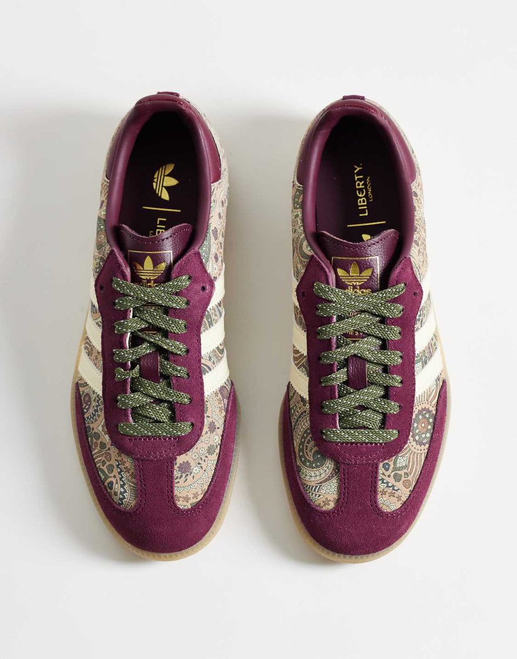 ADIDAS ORIGINALS SAMBA X LIBERTY | BURGUNDY PAISLEY PRINT
