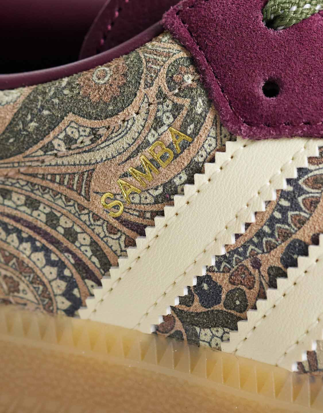 ADIDAS ORIGINALS SAMBA X LIBERTY | BURGUNDY PAISLEY PRINT