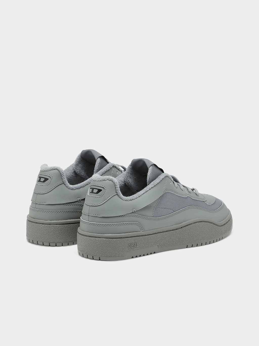 MEN'S DIESEL GREY OVAL SKATE LOW SNEAKERS