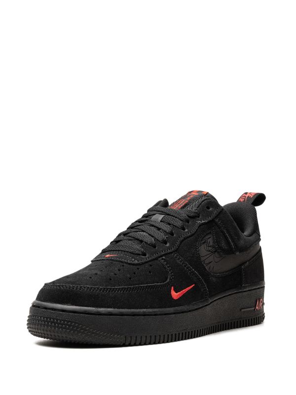 NIKE AIR FORCE 1 LOW MULT SWOOSH BLACK