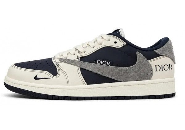 NIKE AIR JORDAN 1 LOW DIOR x TRAVIS SCOTT NAVY BLUE