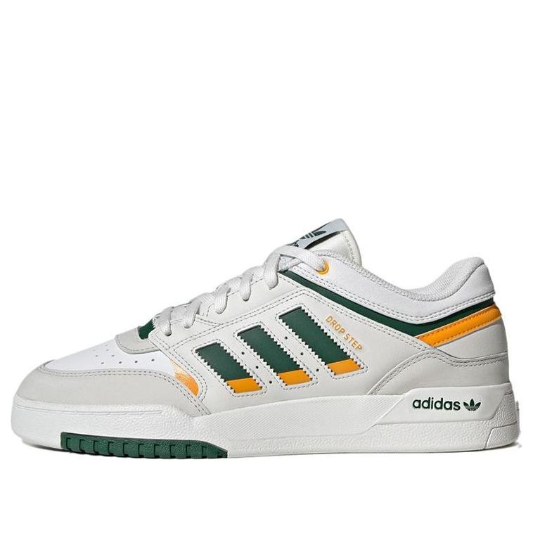 ADIDAS ORIGINALS DROP STEP LOW 'GREY WHITE GREEN YELLOW