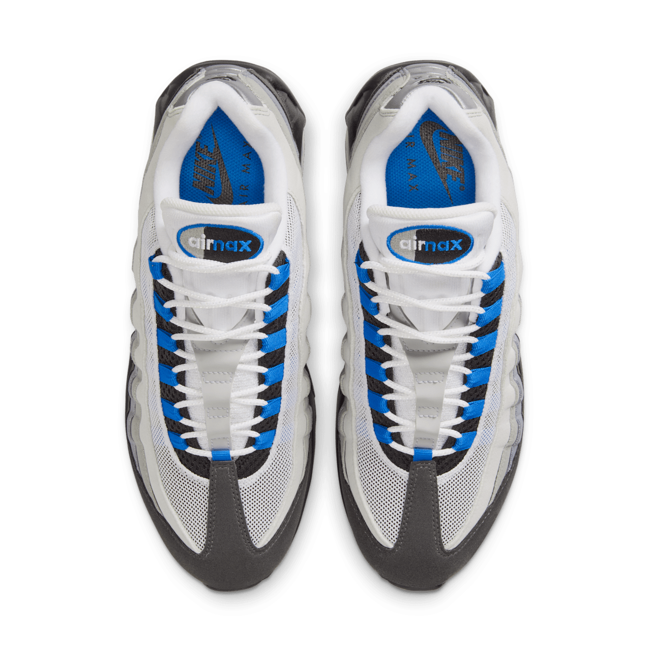 NIKE AIR MAX 95 COOL GREY AND BLUE SPARK