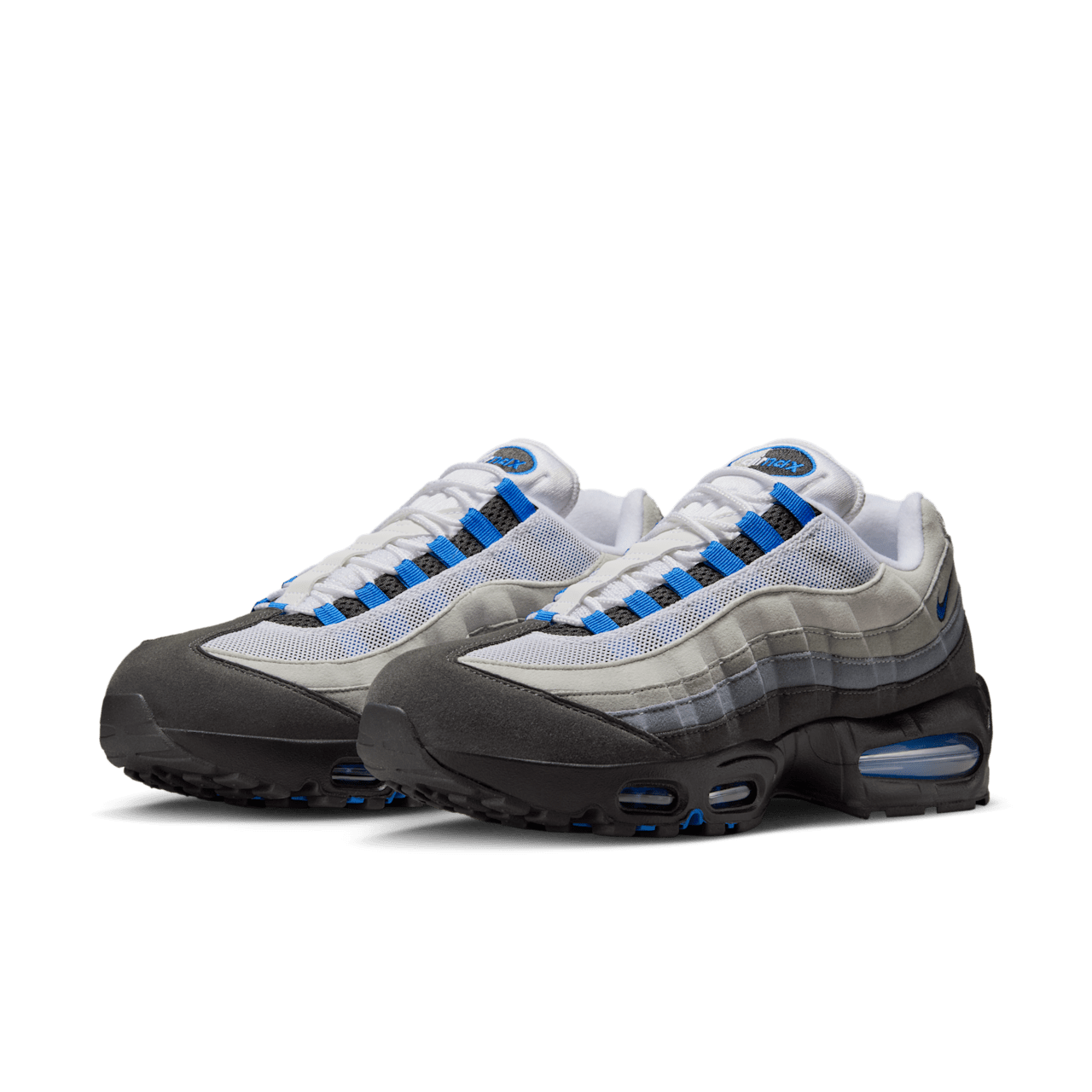NIKE AIR MAX 95 COOL GREY AND BLUE SPARK